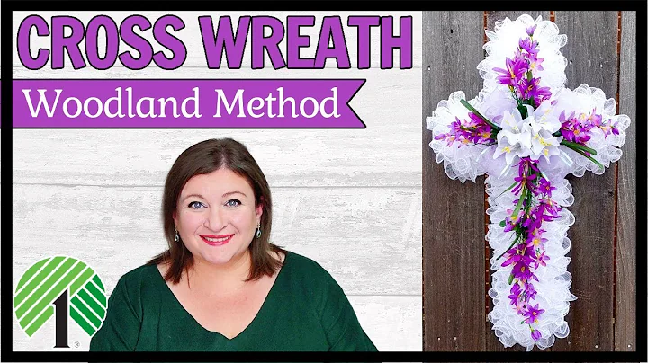 Deco Mesh Easter Cross Wreath Woodland Method | Do...