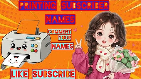 Writing my subscriber names in printer 🖨️#shotlive#virallive#viralprinter#names
