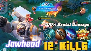 12 KILLS MVP! JAWHEAD FULL PENETRATION BUILD NO MERCY 😱⚡#mlbb screenshot 1