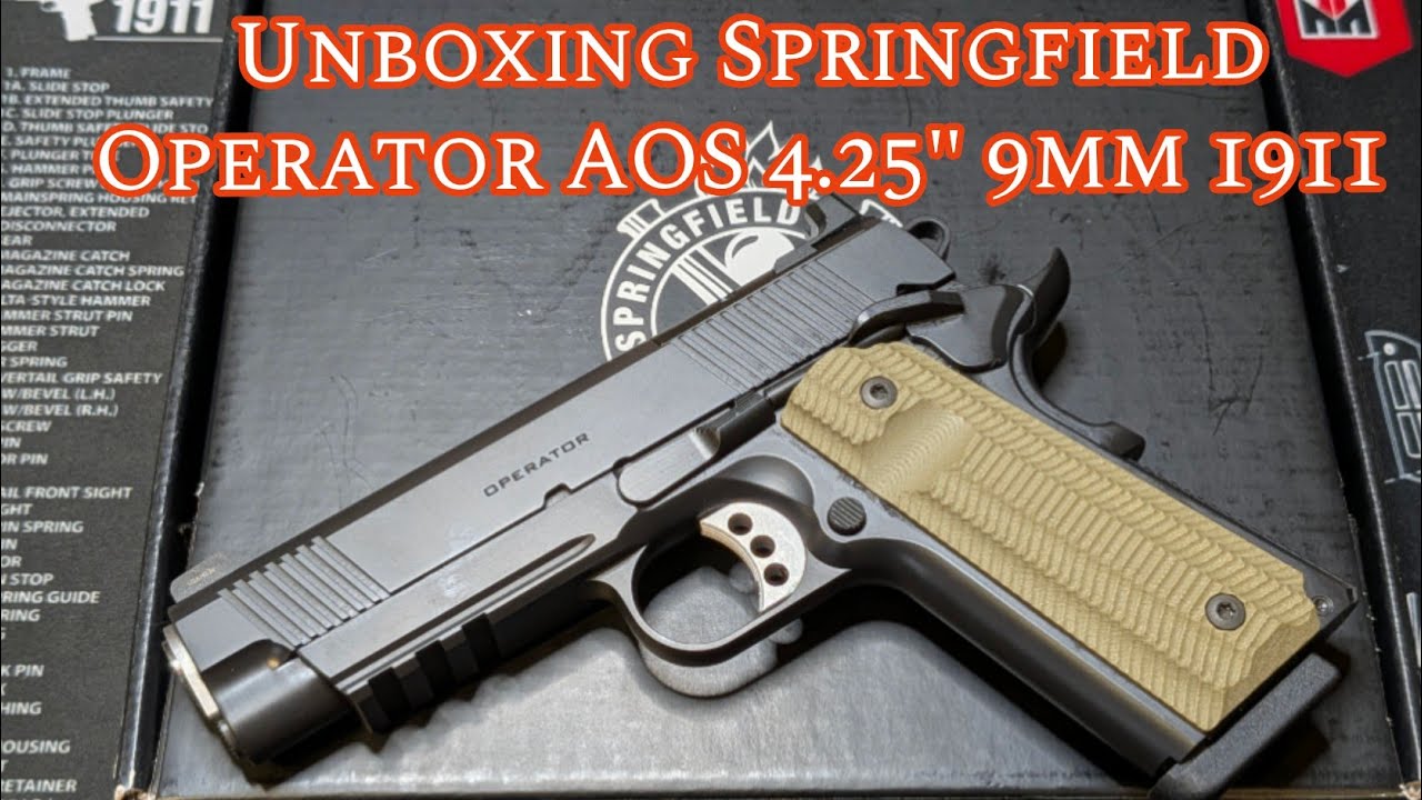 Springfield Armory 1911 Operator AOS 9mm Black Cerakote - Alexander's