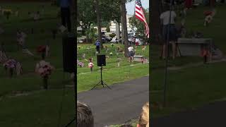 Memorial Day observation at Kent Forest Lawn cemetery. 5/29/17