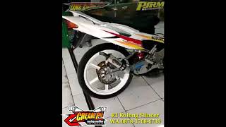 CREAMPIE Satria 2T Tipe R1 Kolong Slincer Plat Almunium
