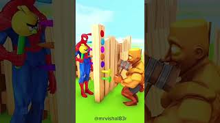 Spider-man vs Tung tung tung hammering nails back and forth #funny #gamespeed #animation