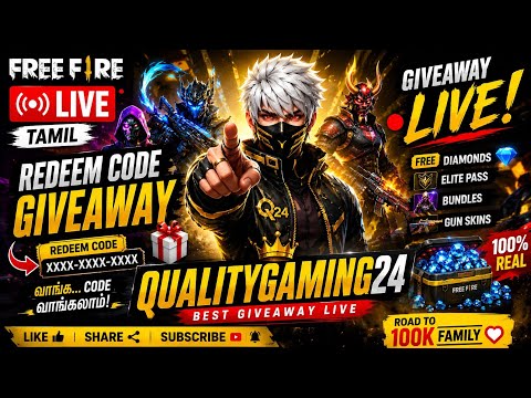 🔥 FREE FIRE LIVE TODAY | TAMIL REDEEM CODE GIVEAWAY | 100% WORKING CODES 💎
