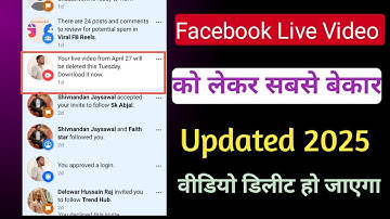 Facebook Your live video from willbe deleted this Tuesday Download it now