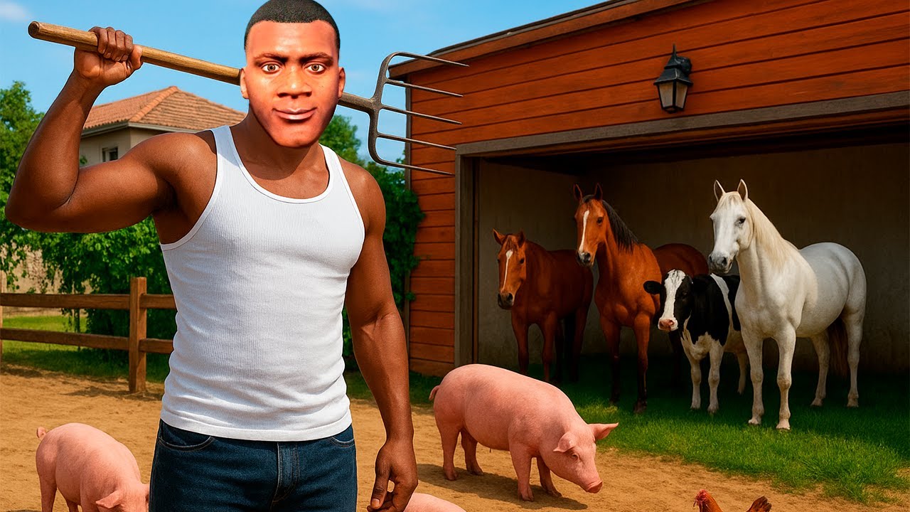 ФЕРМЕР ФРАНКЛИН ҮЙІНЕ ЖЫЛҚЫ СИЫР АСЫРАДЫ (GTA V)