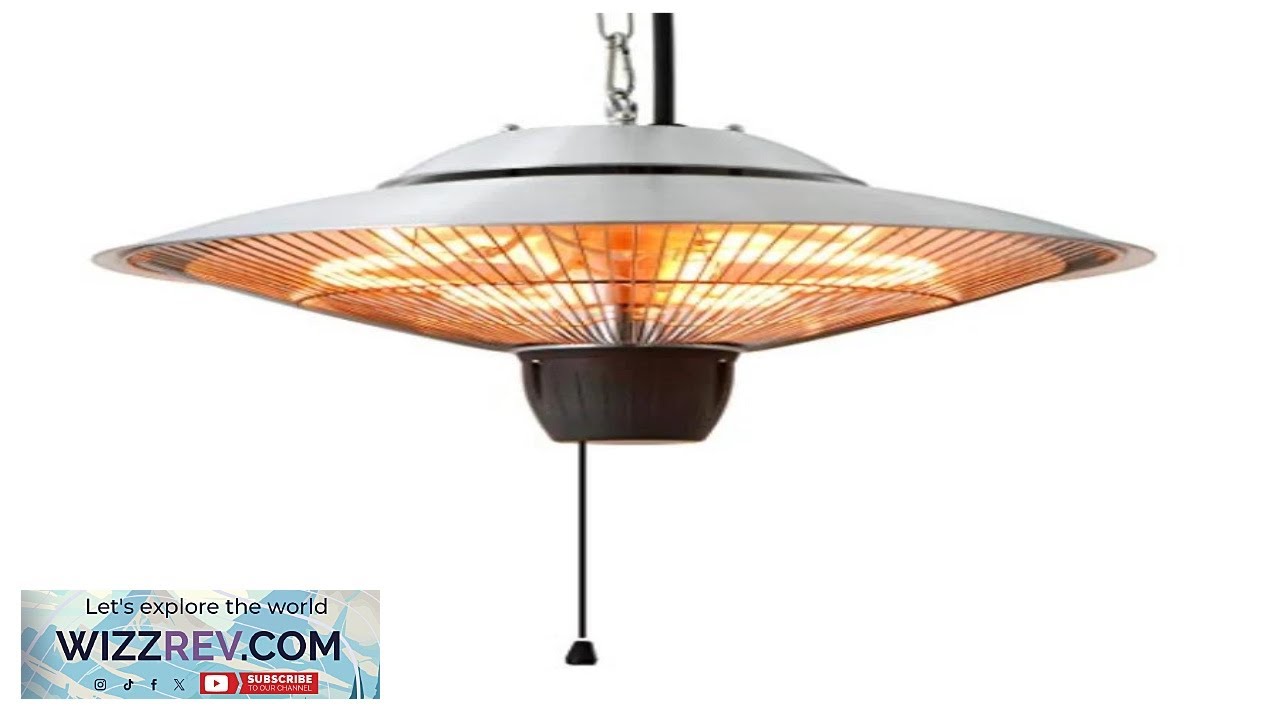 EnerG+ Infrared Electric Outdoor Heater Hanging Silver Model:HEA 21524 Efficient Heating