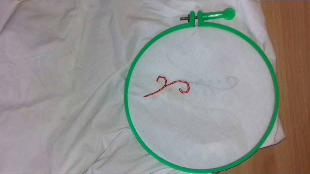 Easy Hand sewing Chain Stitch Design YouTube