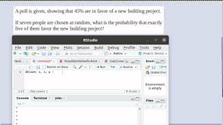 Using R to calculate the probability associated with a poll.