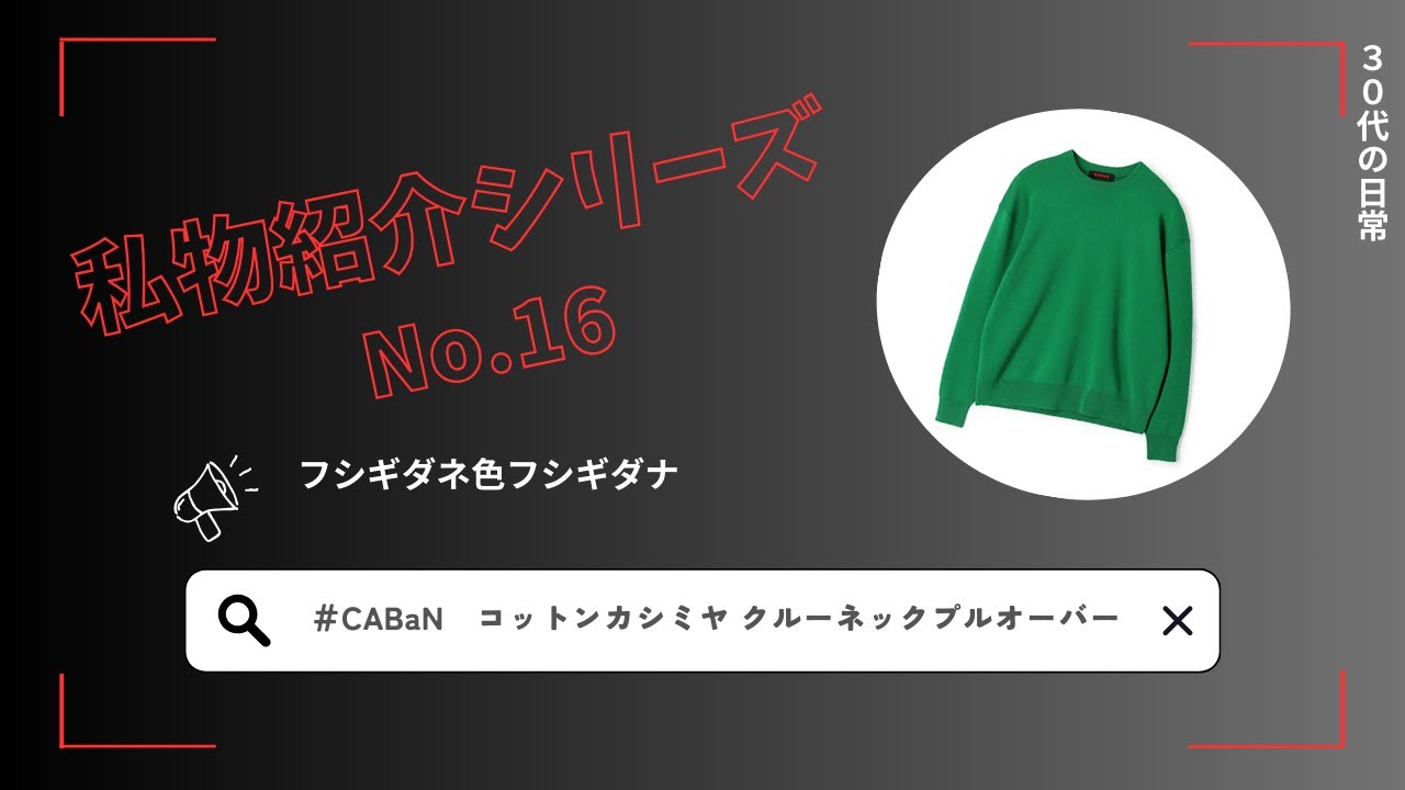CABaN（キャバン） コットンカシミヤ クルーネックプルオーバー