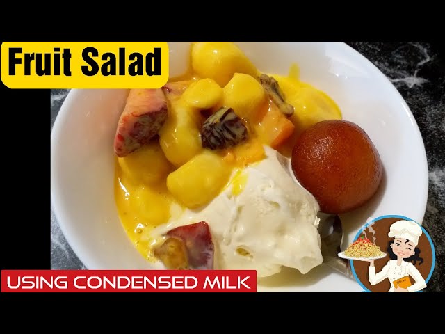 Quick Dessert - Ready in minutes / Fruit Salad Bowl with Condensed Milk / Fruit Salad w Ice cream | Food Tamil - Samayal & Vlogs