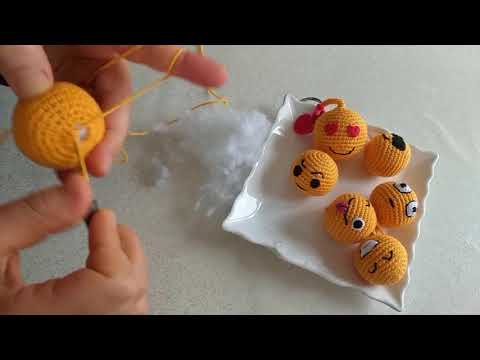 Örgü Emoji Yapımı | Knit Emoji Making | Gülnur ÖZEL  #anahtarlık #hediye #knitting