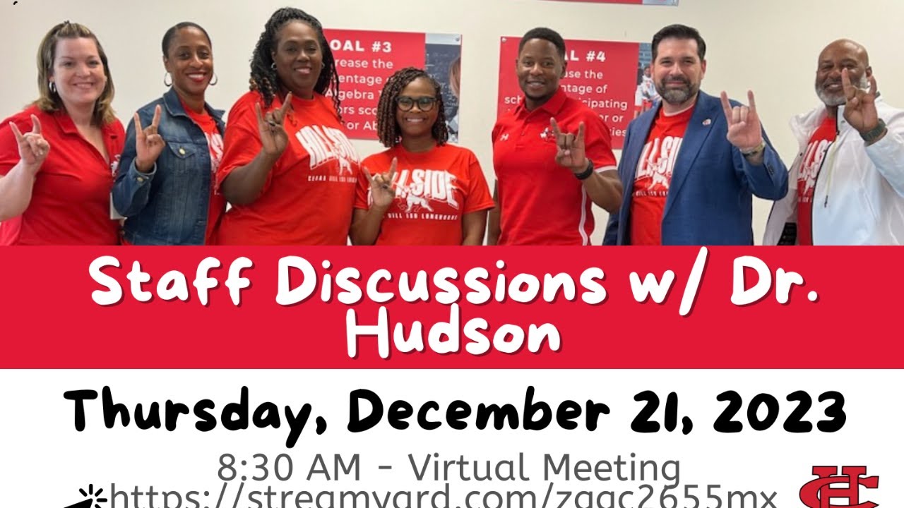 Staff Discussion With Dr. Hudson YouTube