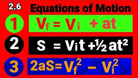 Equations of motion | first equation of motion | 2nd equation of motion | 3rd equation of motion