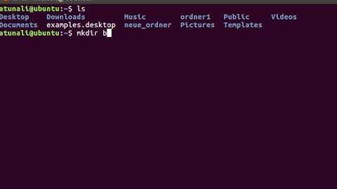 Linux Ubuntu Basics: Ordner über das Terminal erstellen
