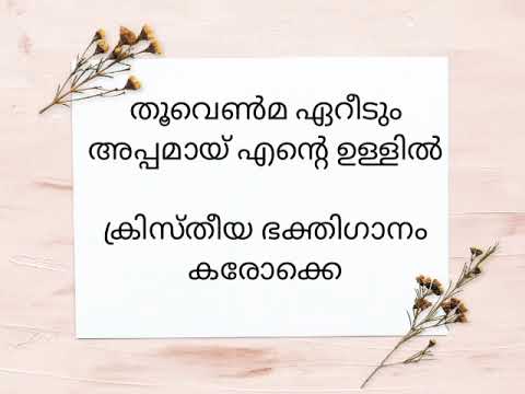 Thuvenmayeridum appamay devotional song karaoke with lyrics