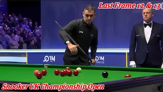 Snooker UK Championship Open Ronnie O’Sullivan VS Robert Milkins ( Last Frame 12 & 13 )