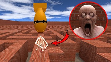 SCP-096 VS ATOMIC BOMB in a Maze in Garry’s Mod?