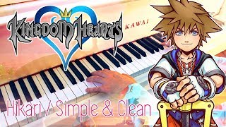 🎵 HIKARI 光 / Simple and Clean (KINGDOM HEARTS) ~ Piano cover w/ Sheet music! chords