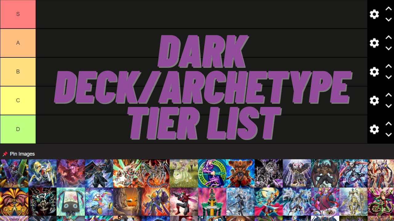 Yu-Gi-Oh Dark Decks Archetypes Aesthetics Tier List