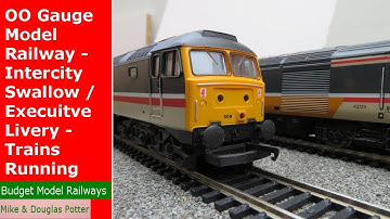 OO Gauge Model Railway - Intercity Swallow / Execuitve Livery - Trains Running In The Loft