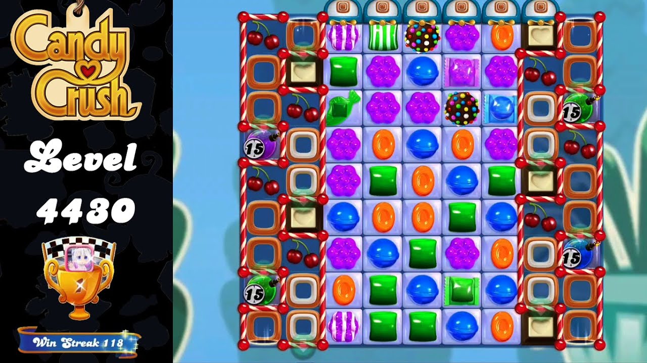 Candy Crush Saga Level 4430 Race Win Streak 118 YouTube