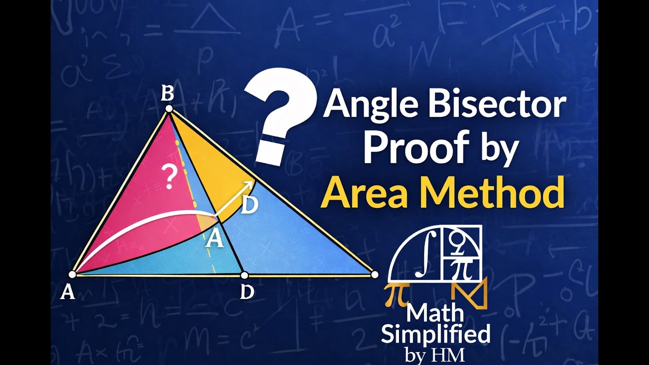 Angle Bisector Theorem Proof | Area Method | - YouTube