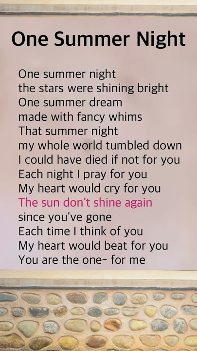 One Summer Night | Chelsia Chan & Kenny Bee