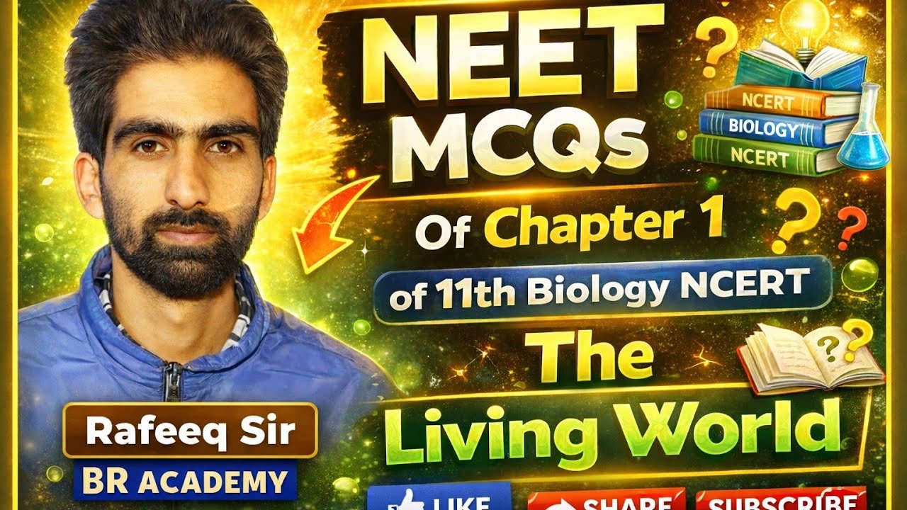 NEET 2026 Biology | The Living World MCQs | NCERT Line by Line | Rafeeq Sir | BR Academy