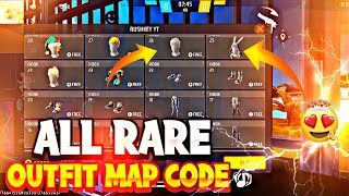 all rare outfit craftland map code😲|free fire rare bundle craftland map code|free fire craftland map