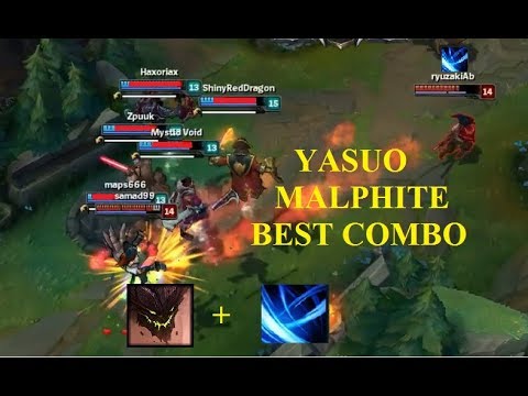 YASUO vs MALPHITE COMBO - Best wombo combo LoL