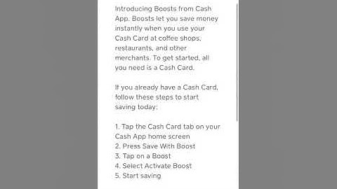 CASH APP BOOST - how to use?