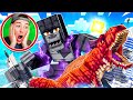 SAVING COOKIE CITY from a MONSTER ATTACK! (KING KONG vs TREX)