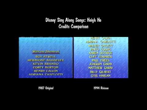 Disney Sing Along Songs Heigh Ho Credits Comparison B