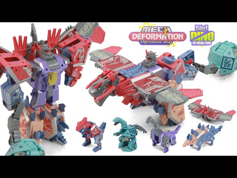 Mech Deformation Series Pastel <strong>Color</strong> Fake CapatineDino 5in1 <strong>Combo</strong> MegaDino Transformation