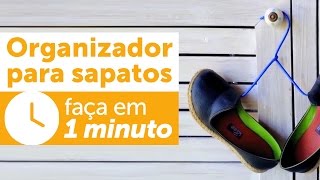 #papminuto - Organizador para sapatos feito com cabide