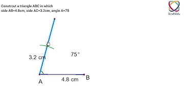 How to Construct a When the measures of two sides and their included angle are given | Hindi | Urdu
