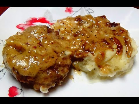 The Most Delicious Hamburger Steak with Onion Gravy - Southern Dish - Simple but Oh So Good