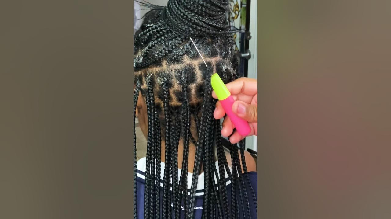 Tightening Knotless Braids with a Latch Hook Braid TouchUp Home