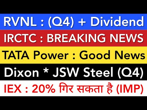 TATA POWER SHARE LATEST NEWS 😇 RVNL SHARE NEWS • DIXON • IEX • JSW STEEL Q4 • IRCTC SHARE NEWS TODAY