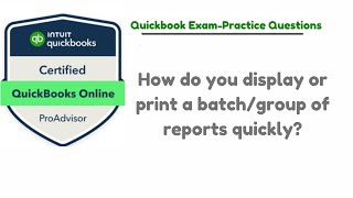 How Do You Display Or Print A Batchgroup Of Reports Quickly?