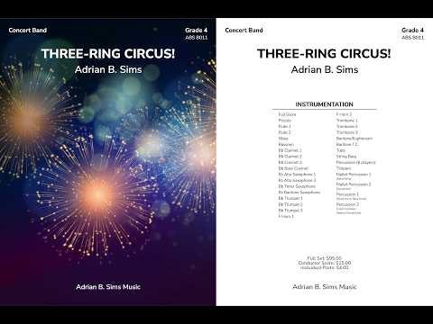 Three-Ring Circus! by Adrian B. Sims (Grade 4, Concert Band)