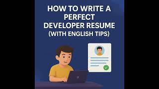 How To Write A Perfect Developer Resume With English Tips Devlingo