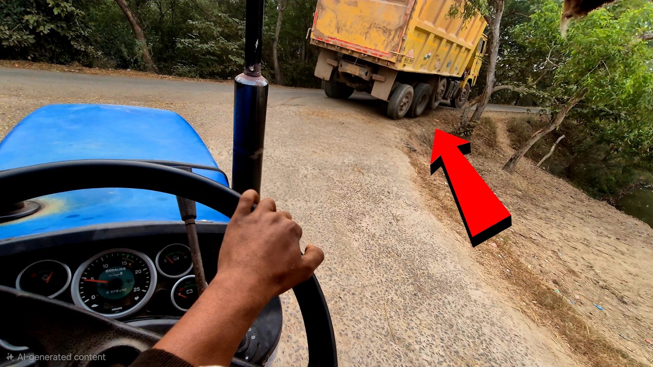 ​6-Ton FlyAsh Bricks Load vs.🥶 Extreme Winter Tractor Hard Work 🚜 4K POV ASMR 🌫️🧱 #tractor