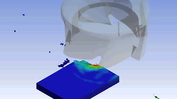 Ansys Workbench explicit dynamics shell end milling of AlSi 1045 example 3