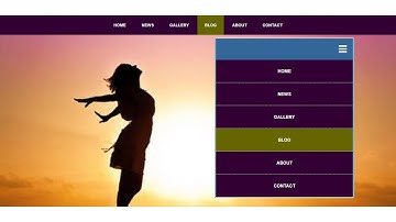 Responsive Navigation Bar and menus with HTML, CSS and JQuery