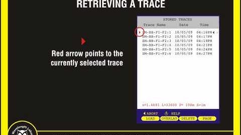 Working with Stored Traces in the OWLTrek OTDR