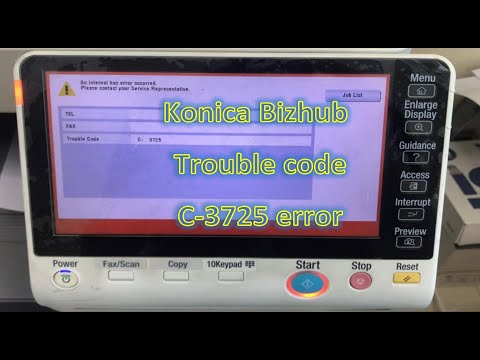 How to Fix Code C-3725 Konica Minolta Bizhub trouble Error Reset #konica #bizhub  #اردو - #हिंदी