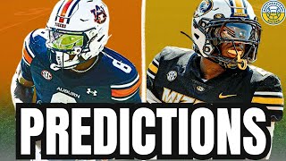 Auburn vs. Missouri PREDICTIONS | 2025 College Football Predictions | SEC Week 8