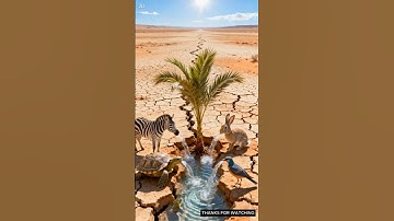 The zebra saves the lychee tree from drying up by seeing water 🦓🌳💧 #ai #tree #plants #zebra